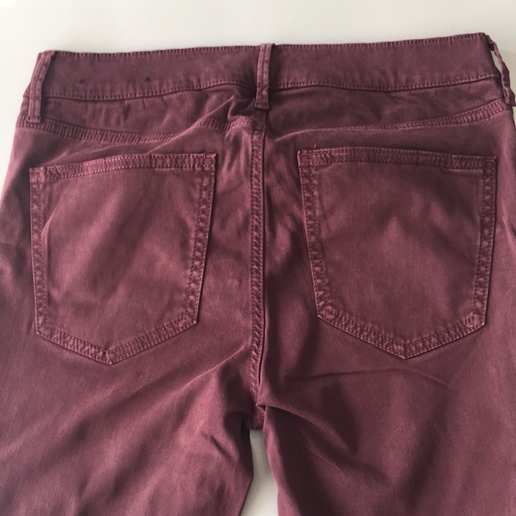 Ann Taylor “The Skinny” Burgundy Jeans - Picture 5 of 8